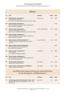 Liste unserer Publikationen