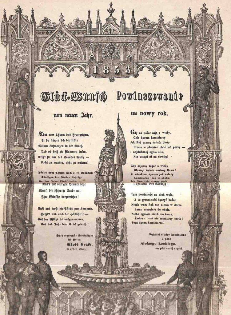 Glückwunschkarte der Lemberger Rauchfangkehrer