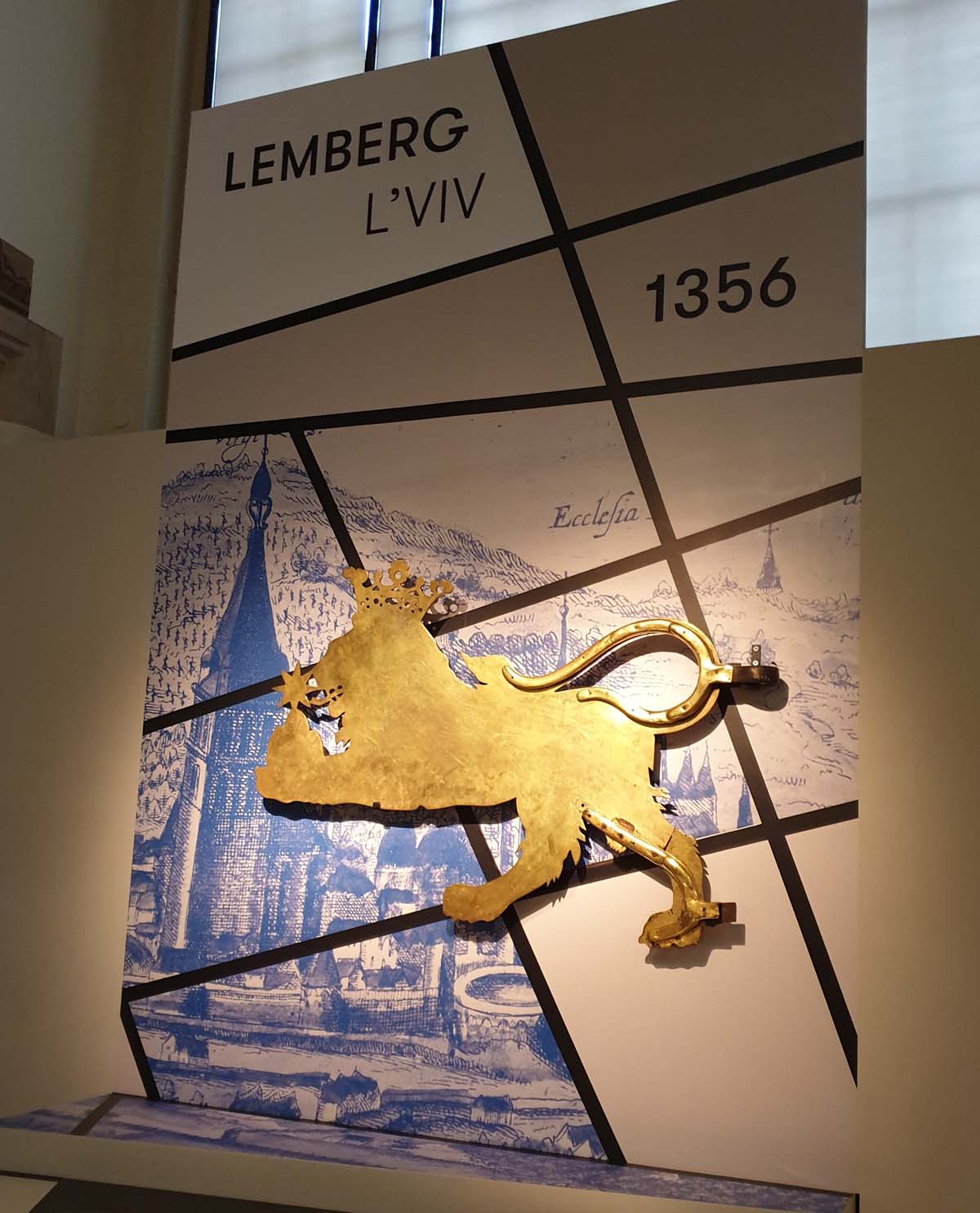 Wappen von  Lemberg in der Ausstellung Stadt Land Recht in Magdeburg  2019