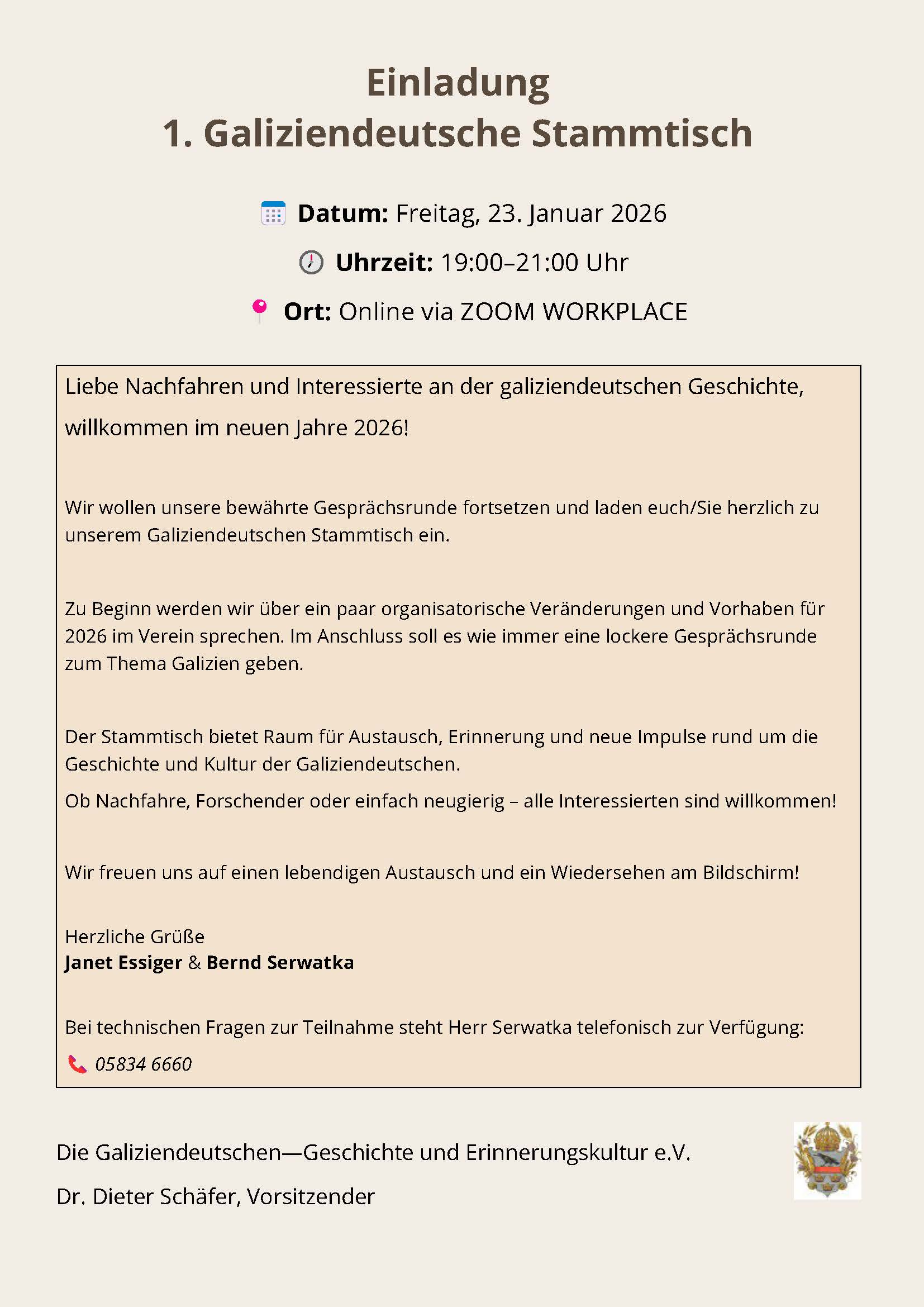 Galizien-Stammtisch 1-2026