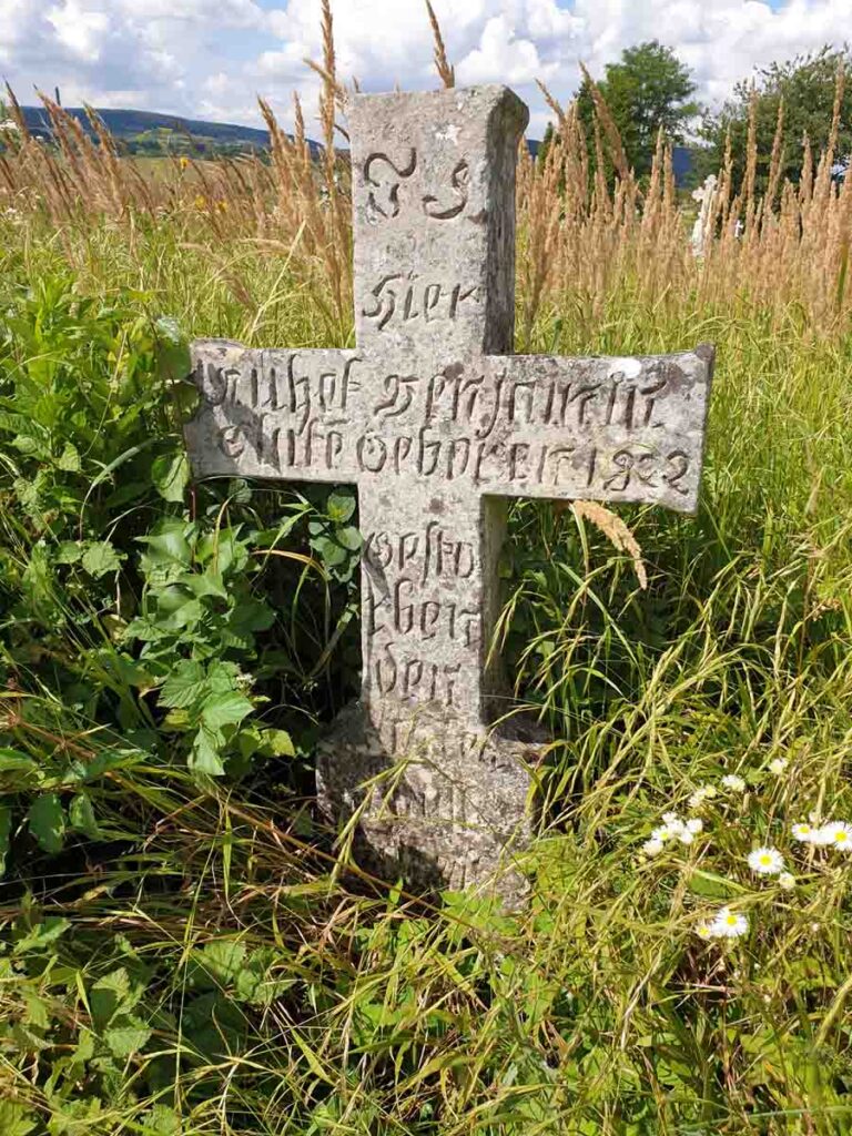 In den Siedlungsorten nach 1940 erhaltenen Grabsteine in Unterwalden