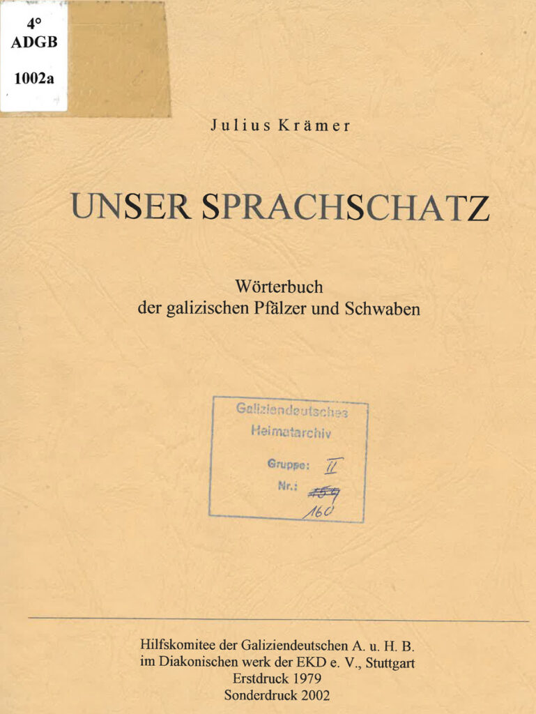 Buchumschlag zum Wörterbjuch Pfälzischer Dialekt